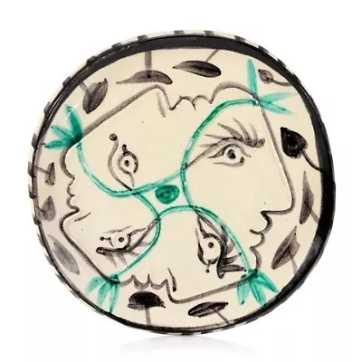 Pablo Picasso Madoura Ceramic Plate 'Quatre Profils Enlacés' Ramié 87 • $30000