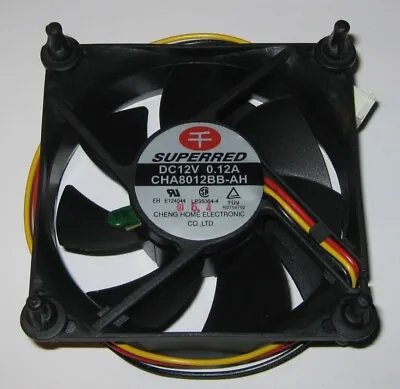 Superred 80 Mm 12V Quiet Cooling Fan - Vibration Mounts / Thermistor - CHA8012BB • $8.95