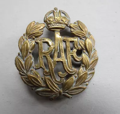 Military K/C Brass Badge RAF Royal Air Force Damaged • £1
