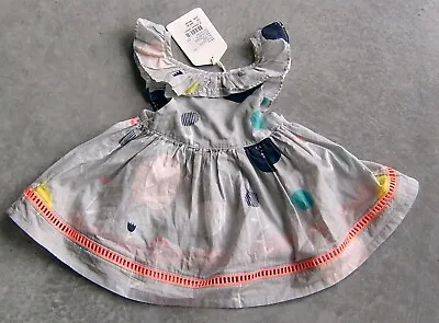 Country Road Baby Girls Grey Summer Dress Sz 0 - 3 Months (000) New With Tags • $28