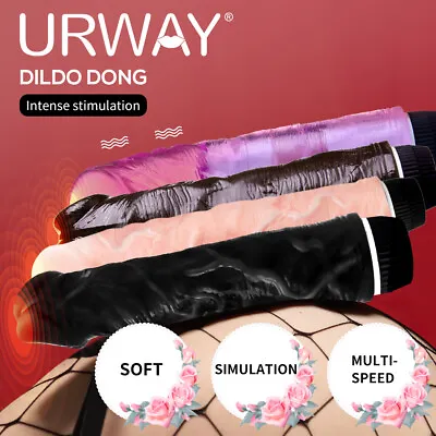 $19.99 • Buy Urway Vibrator Dildo Dong Multi Speed Realistic Penis Cock Adult Female Sex Toy