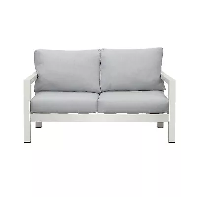 $449.99 • Buy New White Two Seater Aluminium Outdoor Sofa Lounge Setting Furniture Chairs