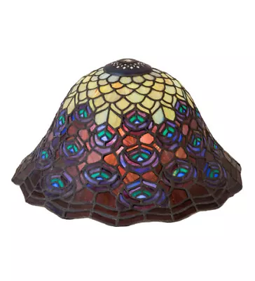 Meyda Tiffany 23958 Tiffany Peacock Feather 7  Tall Lamp Shade • $487.80