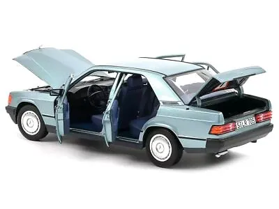 1984 Mercedes-Benz 190 E Light Blue Metallic With Blue Interior 1/18 Diecast Mo • $181.10