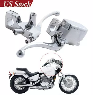 Motorcycle 1  Handlebar Chrome 25mm Clutch Lever Master Cylinder Hydraulic Brake • $27.99