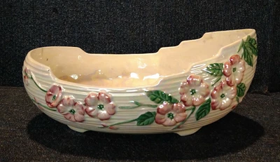£9.99 • Buy Maling Lustre Ware Boat Shaped Centre Bowl Floral Decoration 26cm Long
