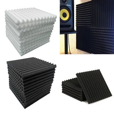 £25.94 • Buy 12/24 Acoustic Studio Foam Sound Proof Absorption Insulation Treatment Panel Pad