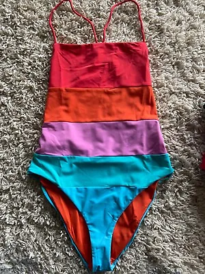 Mara Hoffman Womens Swimsuit Small Multicolored UPF 50 One Piece Swim • $26.99