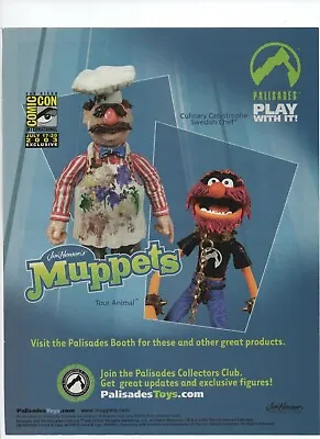 Palisades Muppets Swedish Chef - Tour Animal Action Figures - 2003 Toys PRINT AD • $13.64