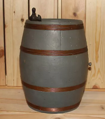 Vintage Hand Made Wood Keg Barrel Figurine • $51.45