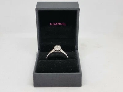 £444.99 • Buy 0.50ct Solitaire Diamond 18ct White Gold Ring