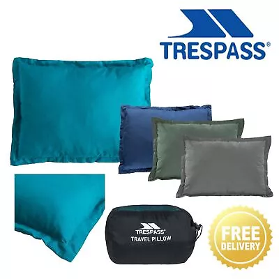 Trespass Travel Pillow Camping Flight Plane Soft Packaway Cushion Snoozefest • £9.99