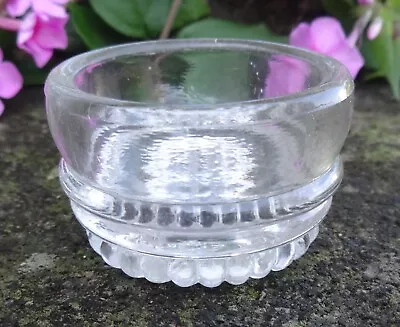 Vintage/Antique Clear Glass Open Salt Dip Cellar Dish! • $6