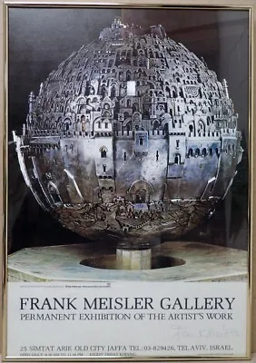 Frank Meisler Permanent Exhibition Art Gallery Poster Jerusalem Fountain Signed • $217.75