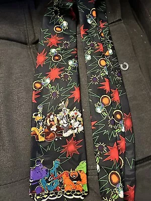 Vintage 90s 1996 SPACE JAM MONSTARS  Michael Jordan MOVIE Neck Tie NEW • $14.15