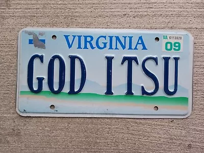 2009 Virginia Personalized Vanity License Plate GOD ITSU • $24.99