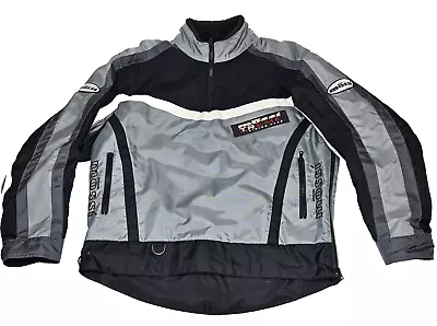 MOSSI Motosports Apparel Xtreme Riding Gear Men Silver Black Motorcycle Jacket M • $32.79