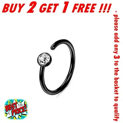 £1.99 • Buy Surgical Steel Thin Nose Ring Hoop Tragus Daith Conch Piercing Helix Set Earring