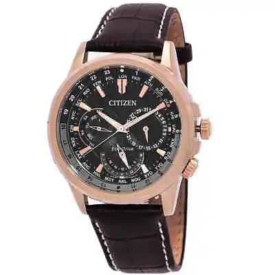 Citizen Eco-Drive World Time Chronograph Black Dial Men's Watch BU2023-12E • $241.98