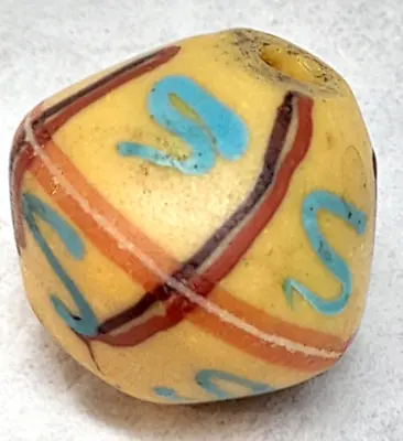 Antique 1800s Venetian Glass African Fancy Trade Bead Bicone King Rare Condition • £11