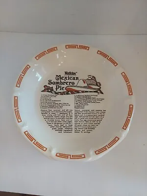 Vintage 1983 Watkins Mexican Sombrero Pie Plate W/ Recipe Collectible #6481 USA • $22