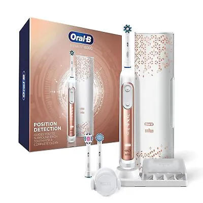 Oral-B Genius 8000 Electric Toothbrush With Bluetooth Connectivity Rose Gold • $1476.97