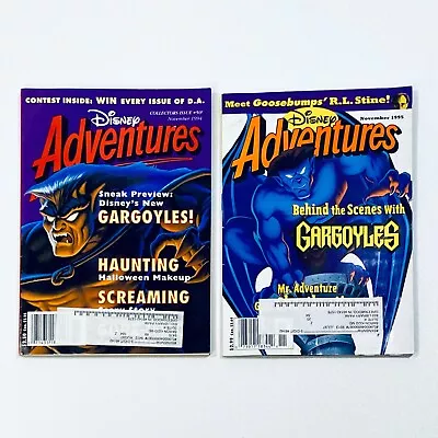 Vintage Disney Adventures Magazine Nov. 1994 & 1995 Gargoyles Lot Rare HTF • $74.99