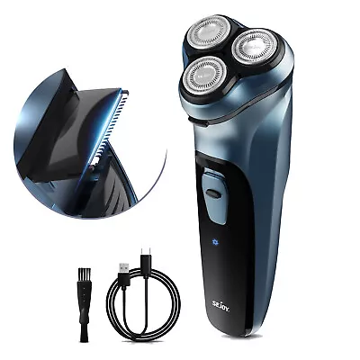 3D Electric Men's Shaver Razor Washable Head With Pop Up Trimmer Rotary Shaving  • $27.89