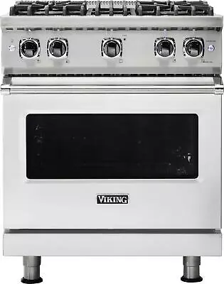 Viking 30 Inch Freestanding Professional Gas Range 4 Sealed Burners VGR5304BSS • $5749