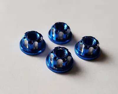 1/10 RC Car On Road Drift Realistic Wheel Nuts Royal Blue Alloy • £5.25