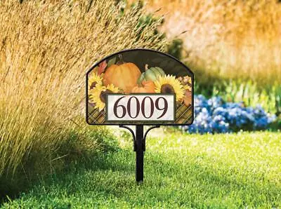 Yard Design Address Marker House Number Magnetic Sign SUNFLOWER PUMPKIN FALL❤️tw • $17