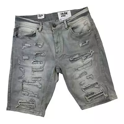 Men EVOLUTION Fractured Denim Short • $34.99