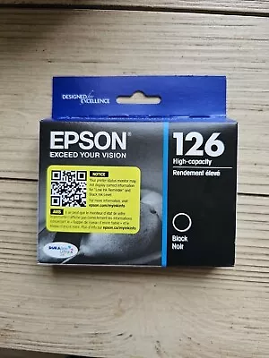 Genuine Epson 126 High Capacity Black Ink Cartridge - 05/2026 • $15