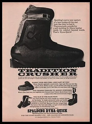 1969 Spalding Dyna-Quick Snow Ski Boots  Tradition Crusher  Vintage Print Ad • $14.95