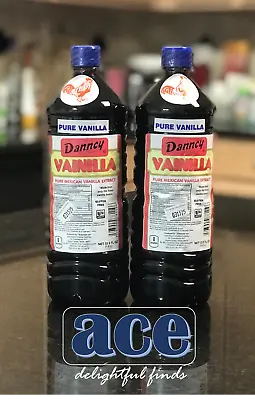 Two (2) Danncy Pure Mexican Vanilla Extract - Dark Color (1 Liter Each) • $24