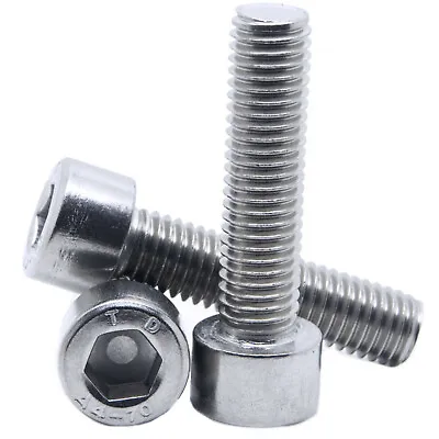 8mm M8 ALLEN BOLT SOCKET CAP SCREWS HEX HEAD A4 MARINE GRADE STAINLESS STEEL • £4.58