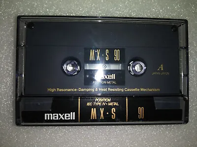 *** Maxell MX-S 90 Metal IEC Type IV Blank Cassette Tape Open -- Not Used • $29