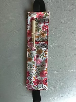 Handmade Fabric Elastic Band Pen/Pencil Holder/Bookmark Fits A4 Or Similar • £2.90