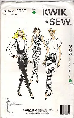 Kwik Sew Pattern 2030 Jumpsuits & Pants Dancewear Costume Adult XS - L New   • £17.29