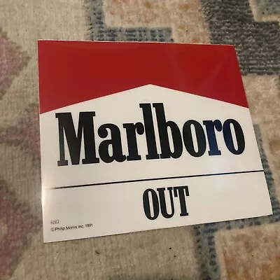 1991 New Vintage Marlboro Advertisement Sign For Door In/Out Sticker • $12
