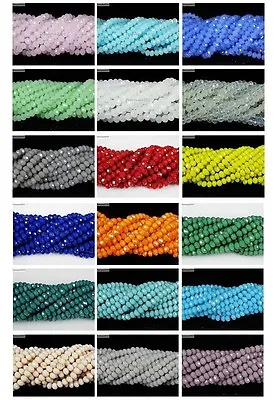 $1.18 • Buy Czech Crystal 2mm X 3mm Faceted Rondelle Loose Beads For Bracelet Necklace Craft