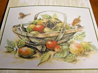 NEW Cross Stitch Kit ~ Lanarte / Marjolein Bastin Summer Fruit Basket #34261 • $60