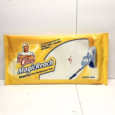 Mr Clean Magic Reach Mopping Floor Multipurpose 12 Refill Pads Discontinued NEW • $27.95