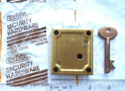 $24.99 • Buy NOS Corbin Drawer Cabinet Lock   Vintage With 1  SKELETON Keys