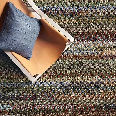 $63 • Buy Capel Rugs Habitat Chenille Polyester Braided Rectangle Rug Multi Colored 930