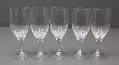 Set Of 5 Wedgwood Vera Wang Duchesse 8  Crystal Iced Tea Glasses--Mint • $124.99