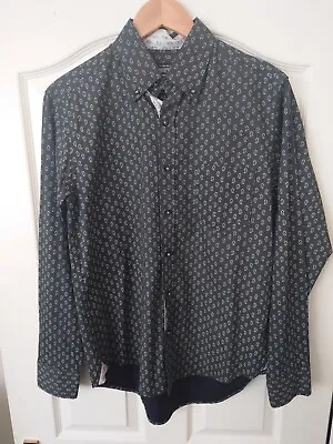 Lambretta Paisley Long Sleeve Button Down Shirt Medium • £12