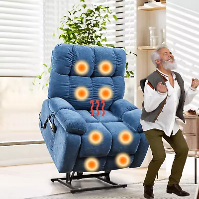 Electric Lift Recliner Power Reclining Chair With 2 Side Pockets For Elderly • $752
