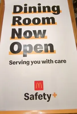 New McDonald's Dining Room Open Large Poster 55  X 35  • $24