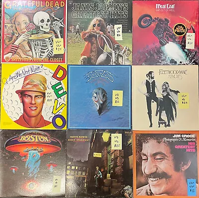 $15 • Buy You Pick - 60's, 70's & 80's Rock Records Vinyl LP - Multiple Titles